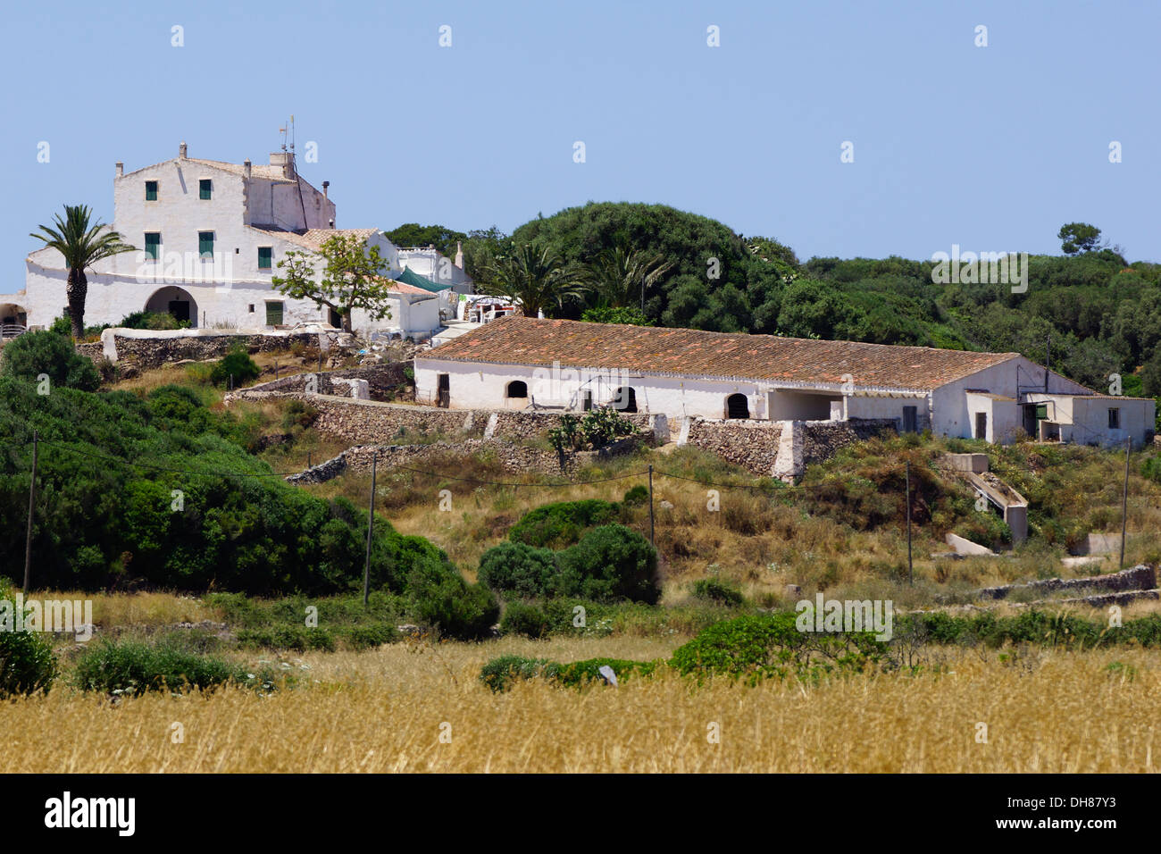 Bauernhof in der Nähe von Favaritx, Menorca, Spanien Stockfoto