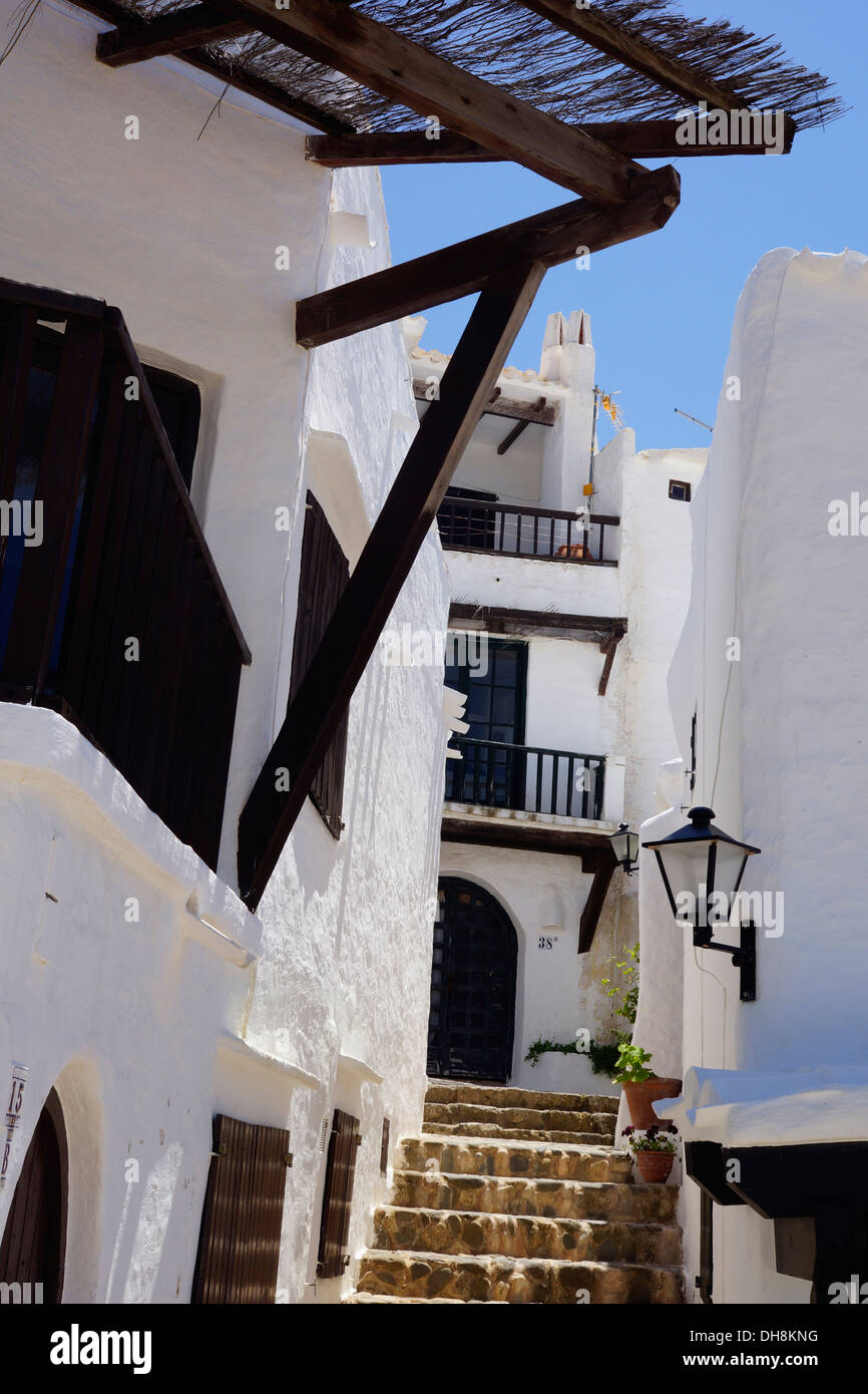 Binibeca Vell touristischen Dorf, Sant Lluis, Menorca, Spanien Stockfoto