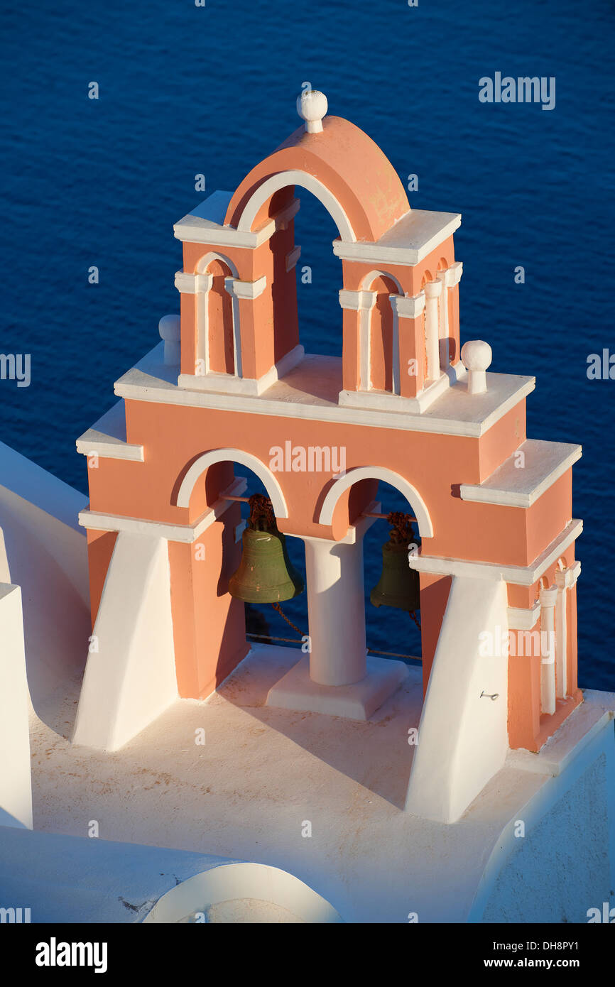 Oia (Ia) Santorini - byzantinische orthodoxe Kirchen, - griechischen Kykladen Inseln - Fotos und Bilder Stockfoto