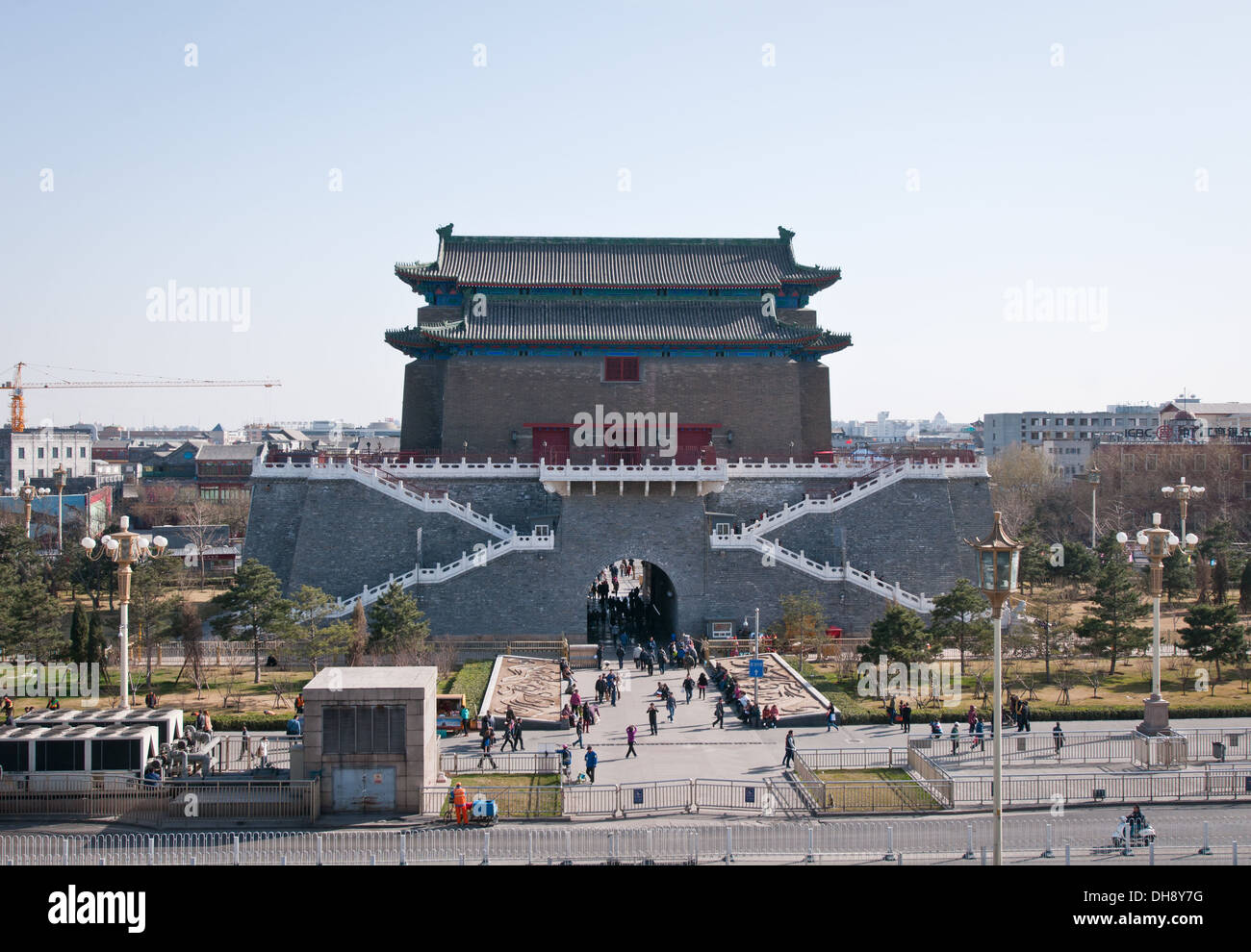 Pfeil-Turm (Jian Lou) befindet sich im südlichen Teil des Platz des himmlischen Friedens in Peking, China Stockfoto
