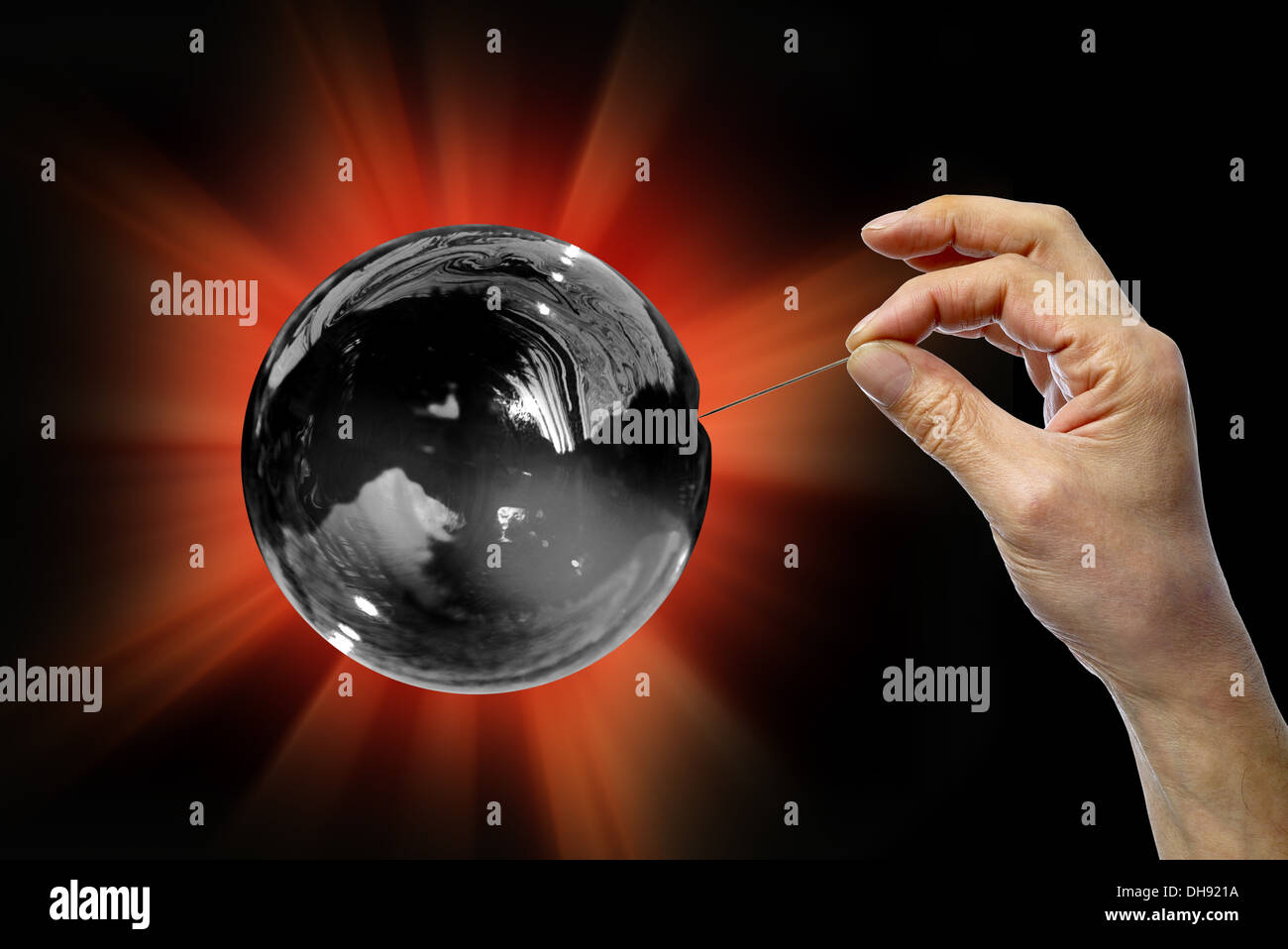 CO2-Blase. Stockfoto