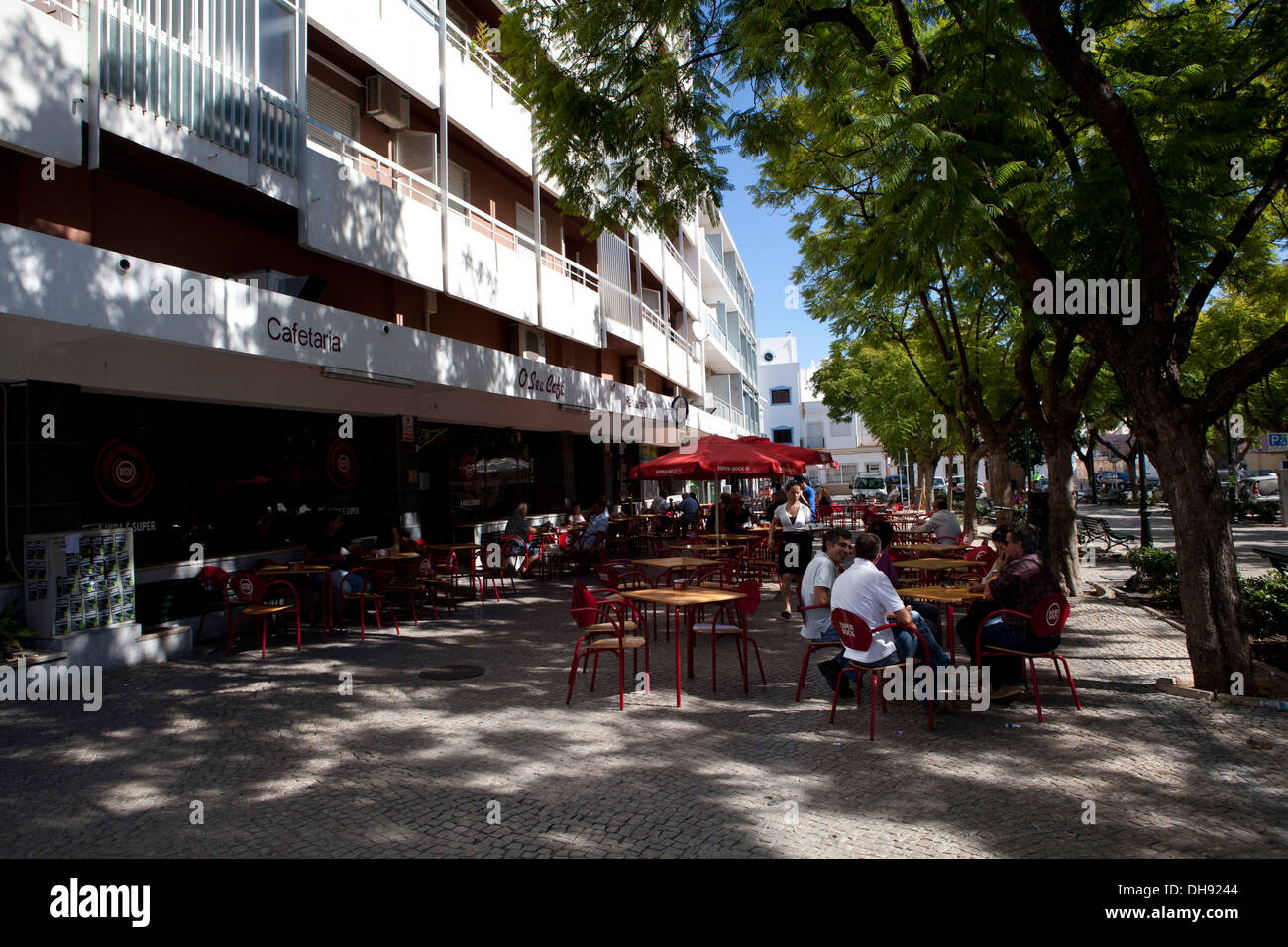 Faro Cafe Kultur Stockfoto