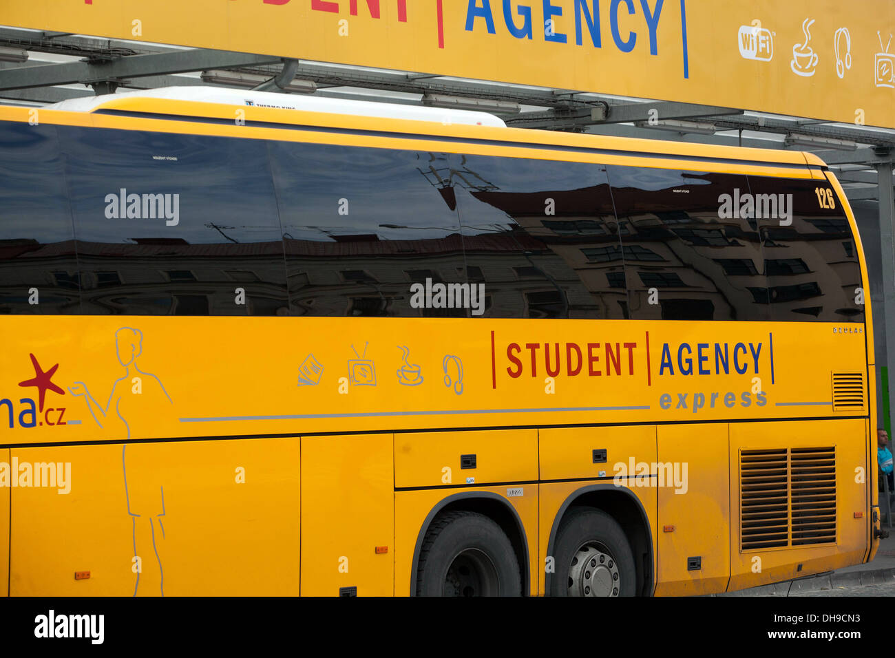 Student Agency, Bus, Prag Tschechische Republik Stockfoto