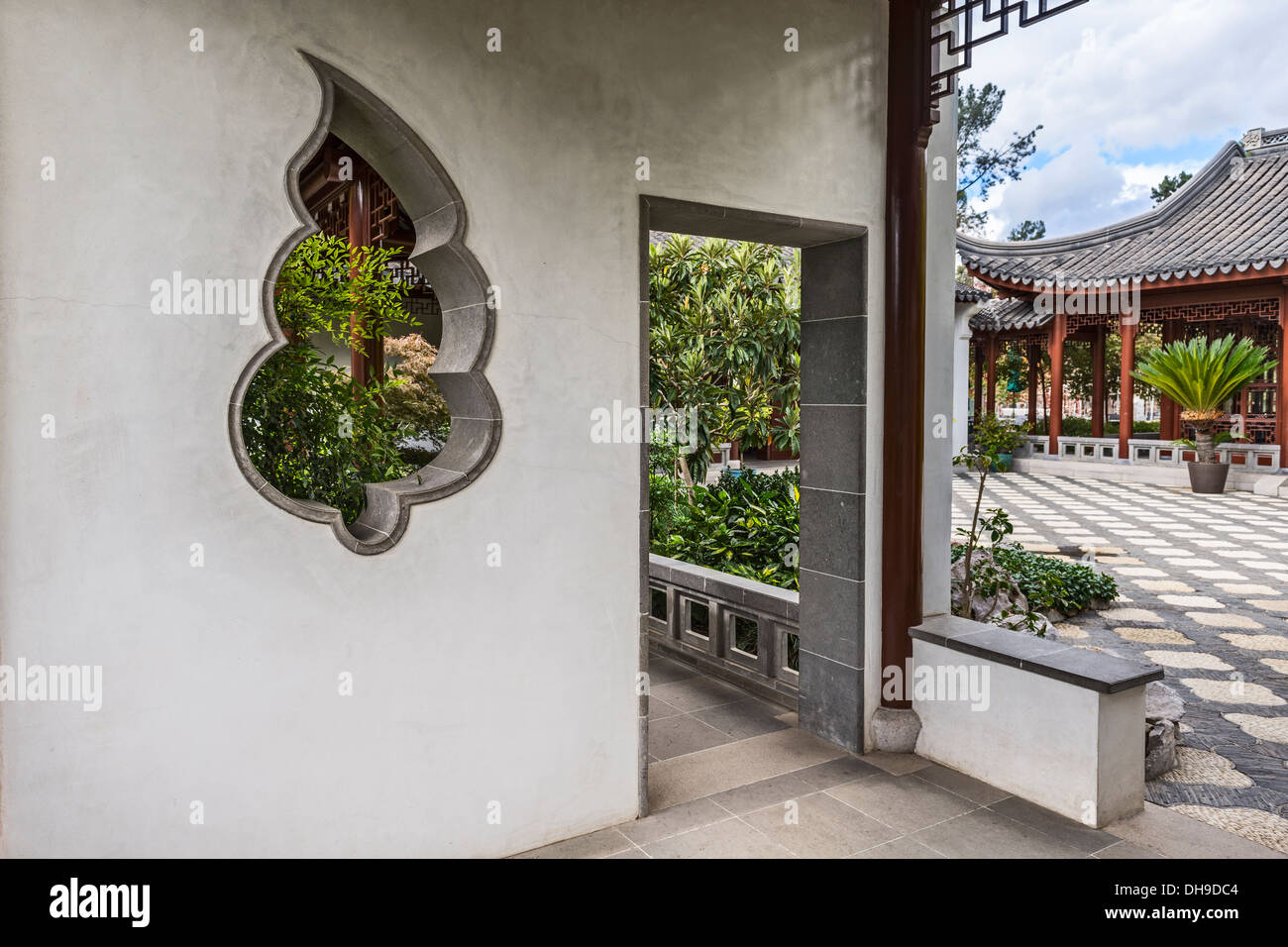 Am schönen chinesischen Garten in der Huntington Library. Stockfoto
