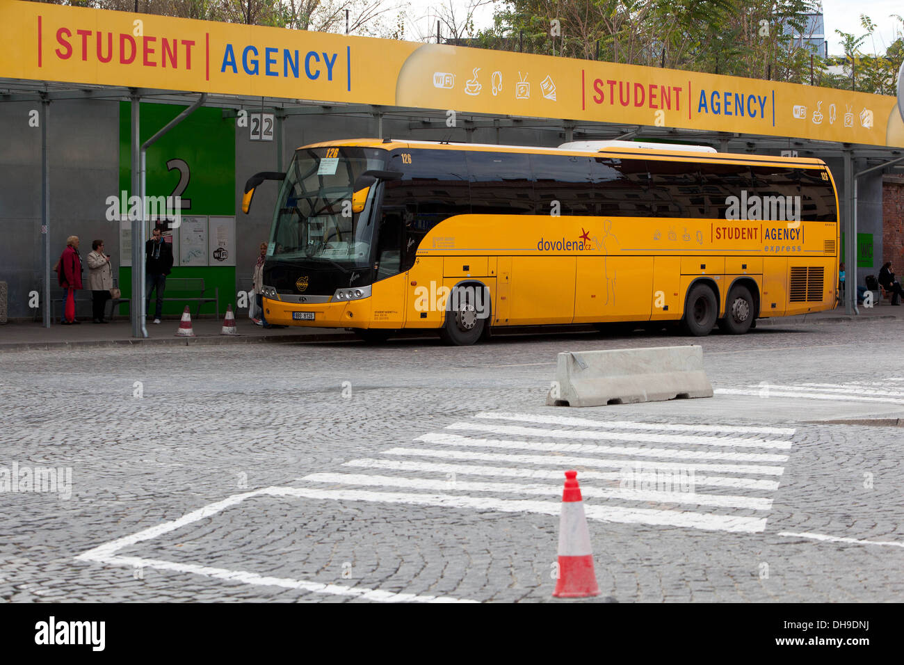 Student Agency, Bus, Prag Tschechische Republik Stockfoto