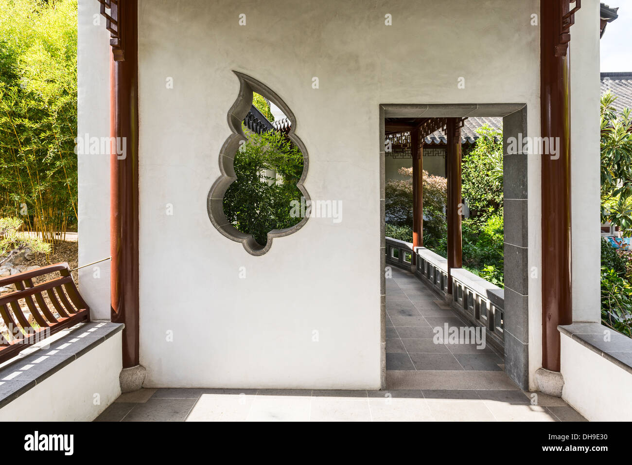 Am schönen chinesischen Garten in der Huntington Library. Stockfoto