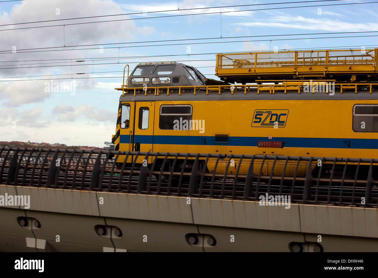 Wartung von Eisenbahnwaggon Prag Tschechische Republik, Europa Stockfoto