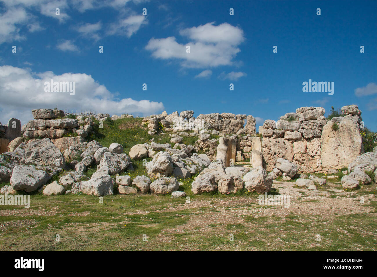 UNESCO-Weltkulturerbe Ġgantija Tempel auf Gozo, weltweit älteste künstliche Sakralbauten.  Gozo. Stockfoto