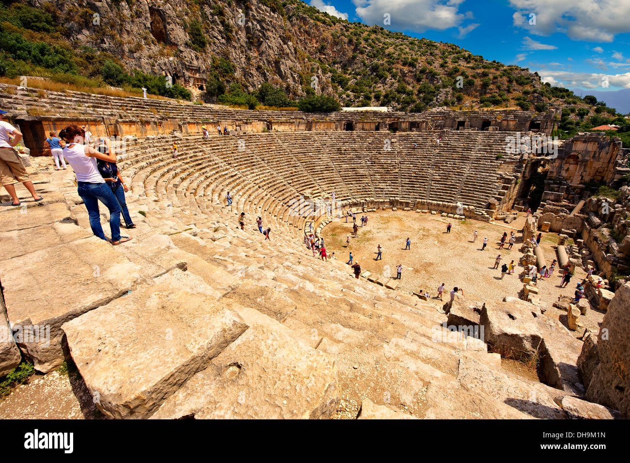 Bilder & Bilder von der alten römischen Amphitheater von Myra, Anatolien, Türkei. Stockfoto
