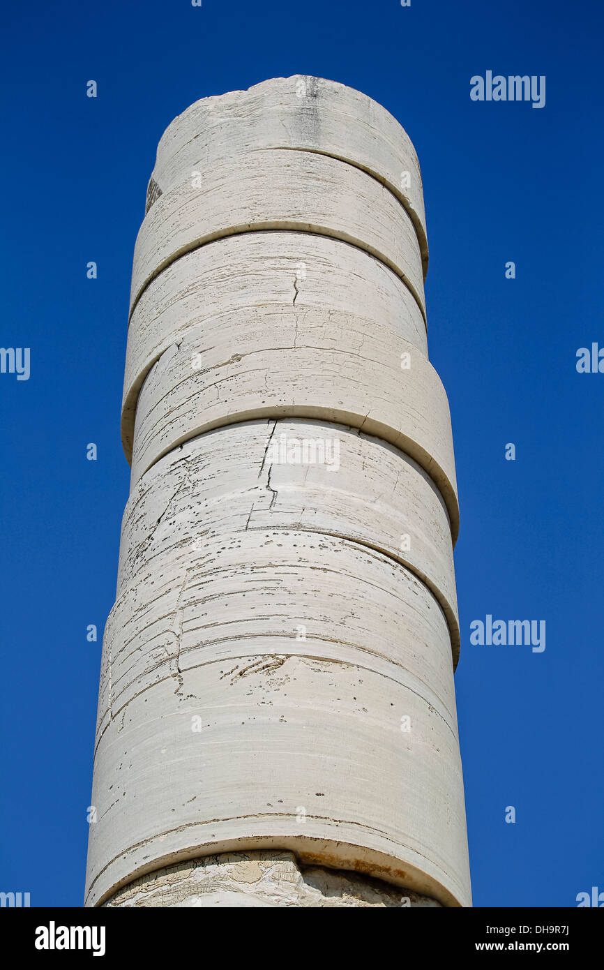 Heraion von Samos war ein großes Heiligtum der Göttin Hera, in der südlichen Region von Samos, Griechenland. Stockfoto