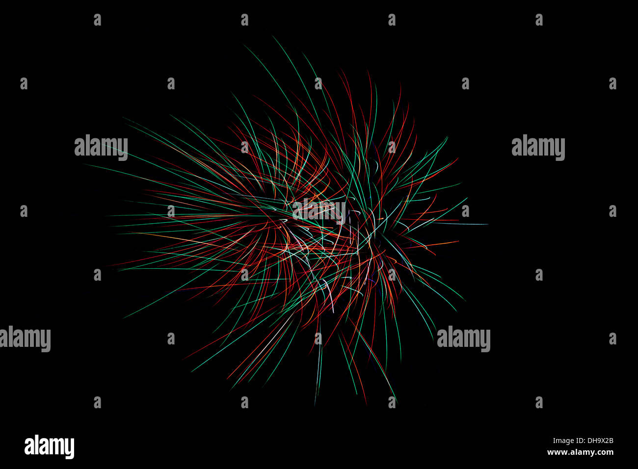 Abstrakte Bilder von Feuerwerk am Nachthimmel Stockfoto