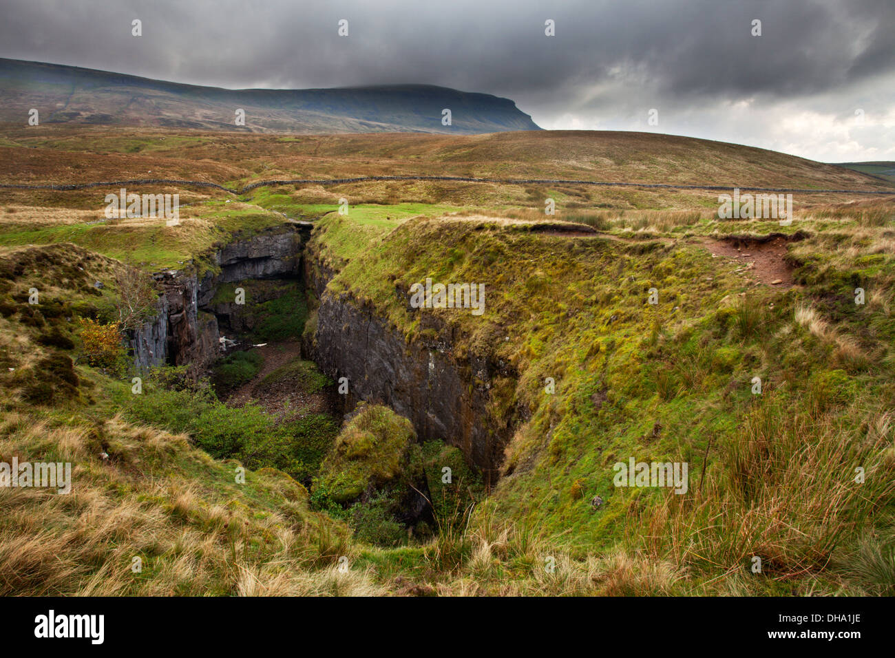 Rumpf-Pot und Pen Y Gent Horton in Ribblesdale Yorkshire Dales England Stockfoto