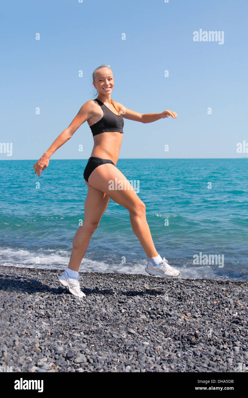 Leichtathletik-Frau Stockfoto