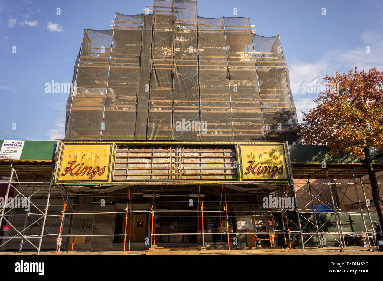 Die Loew Kings Theatre im Stadtteil Flatbush, Brooklyn in New York bekommt eine Renovierung Stockfoto