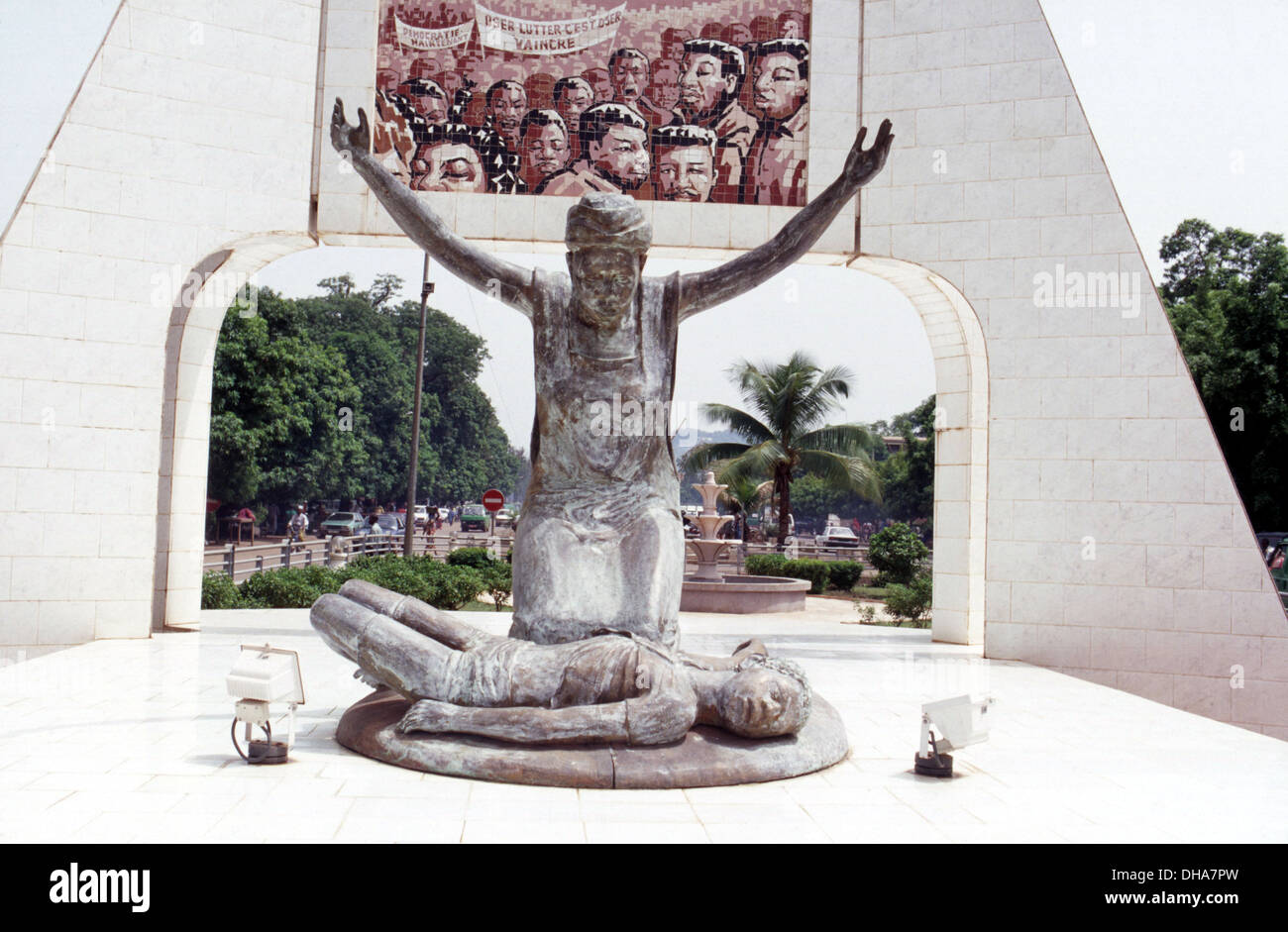 Juni 1998 Bamako MaliMonument an die Märtyrer. Stockfoto