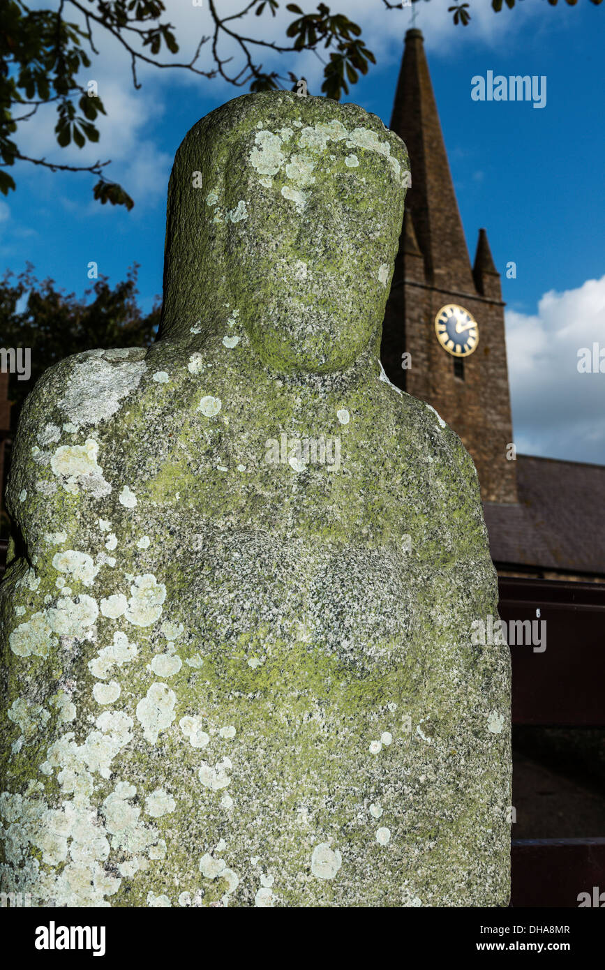 Gran 'bloße du Chimquiere oder Grand Mutter der Friedhof an der Kirche St. Martin, Guernsey, Channel Islands. Stockfoto