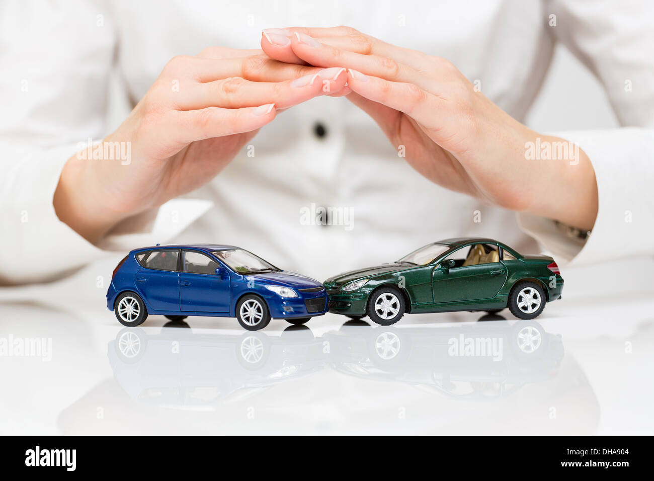 Schutz des Autos. Business-Konzept. Stockfoto