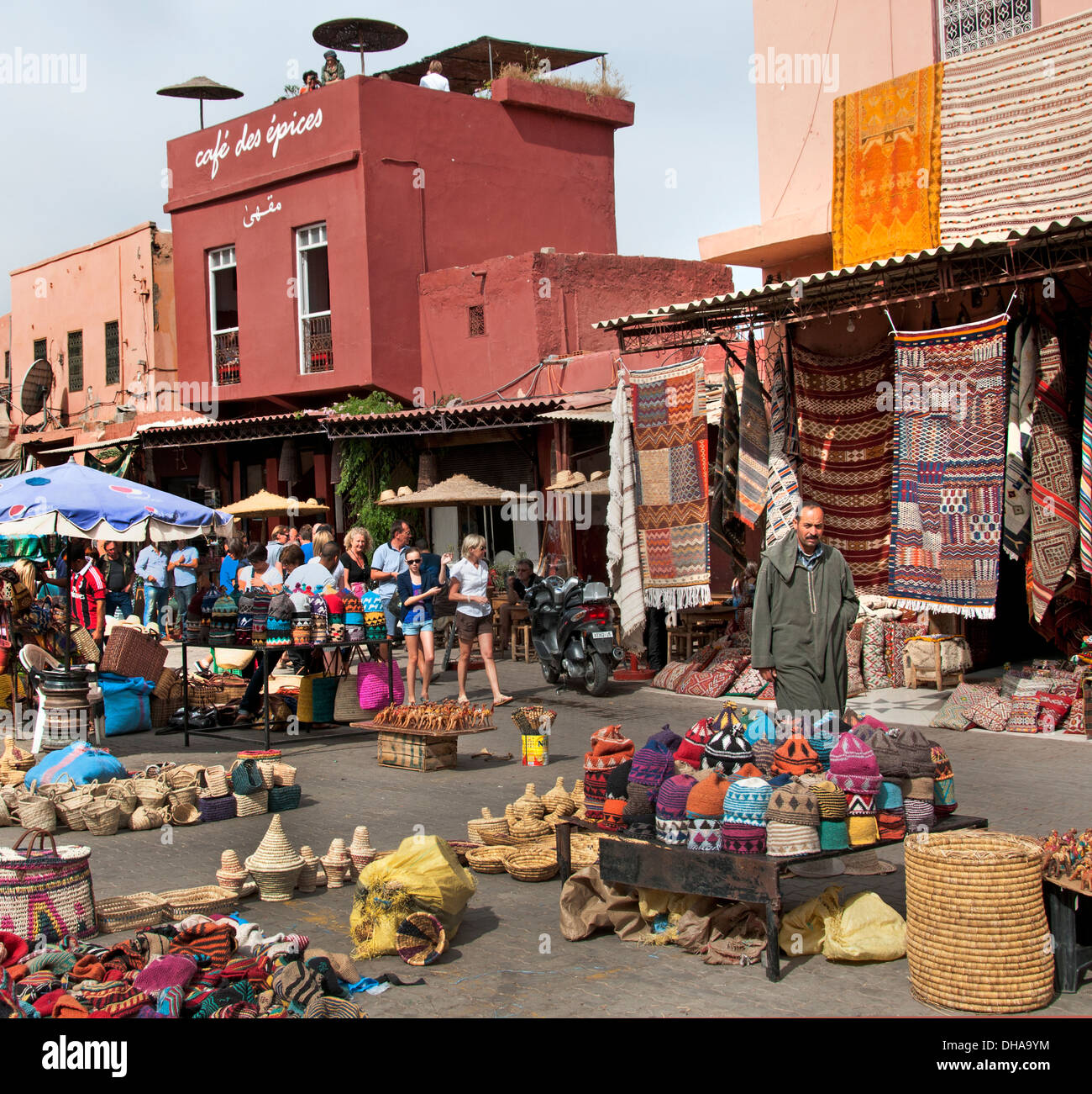 Old Spice Market Marrakesch Marokko Medina Souk Shop Stockfoto