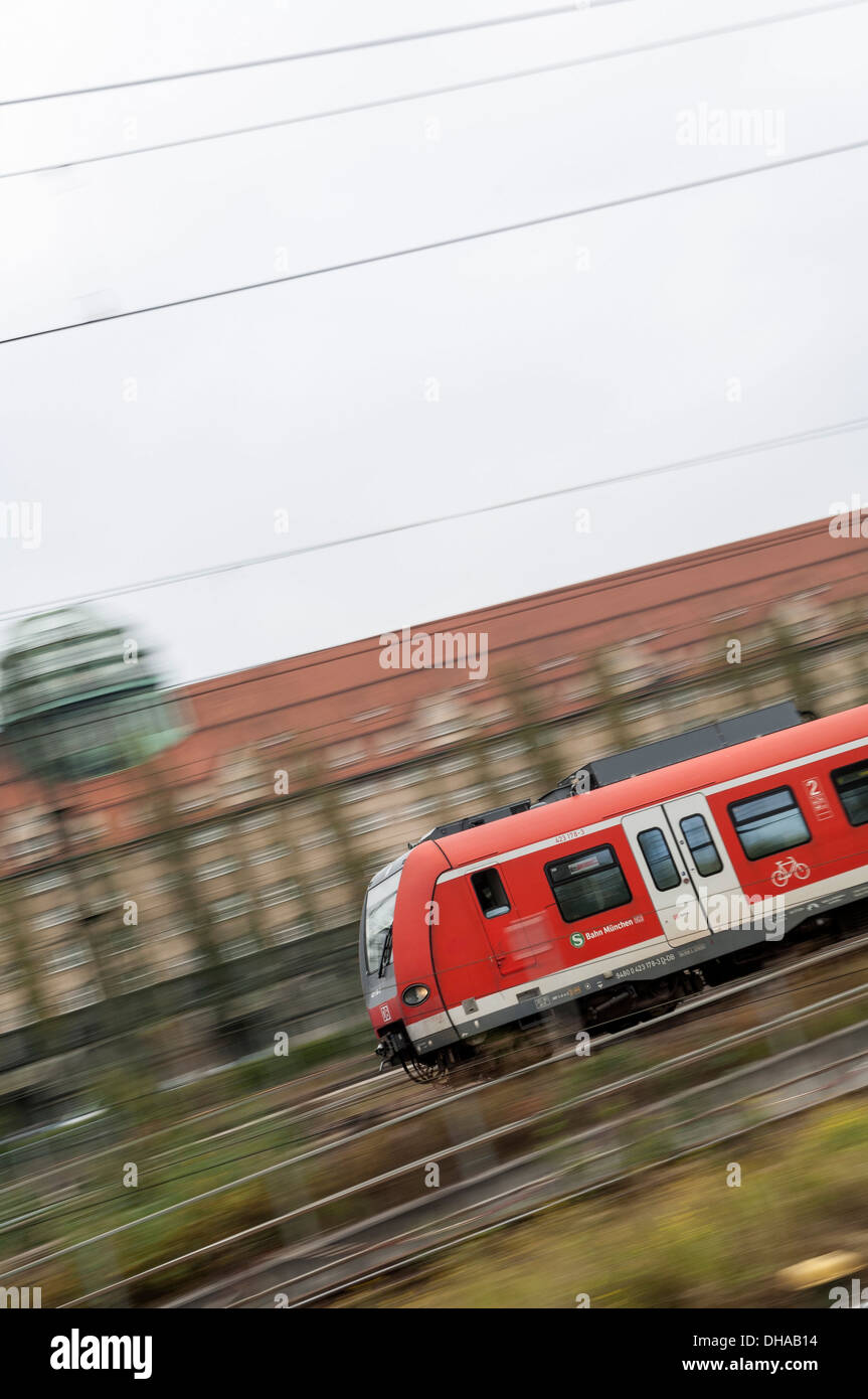 Regionale S-Bahn in München, Deutschland Stockfoto