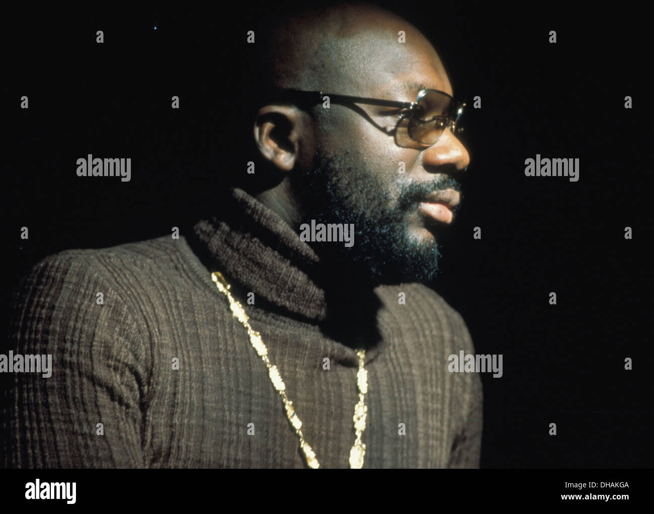 ISAAC HAYES (1942-2008) US-Sängerin und Songwriterin über 1972 Stockfoto