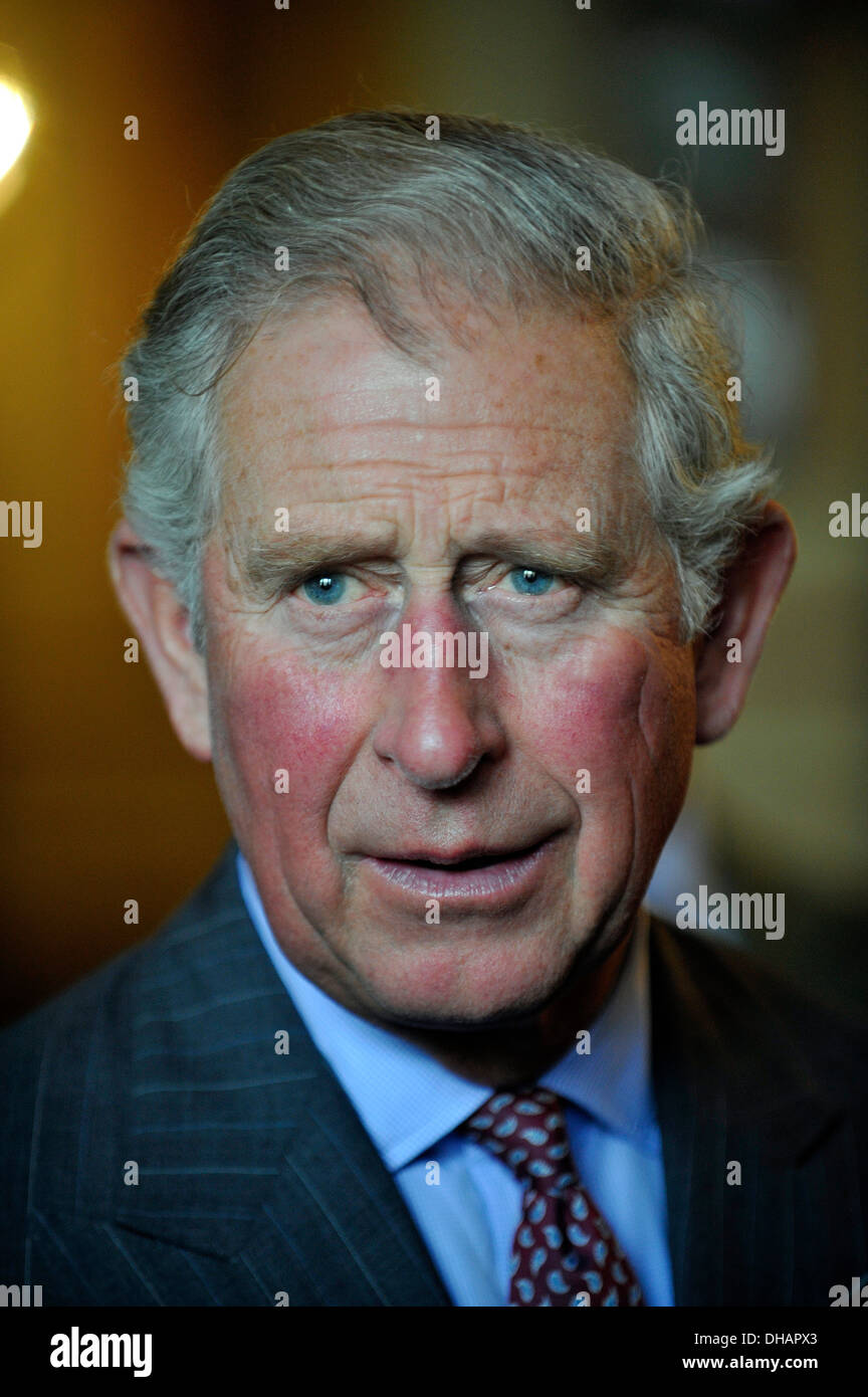 Seine königliche Hoheit Prinz Charles, fotografiert bei einem Besuch in Dumfries House, Schottland im Oktober 2013. Stockfoto