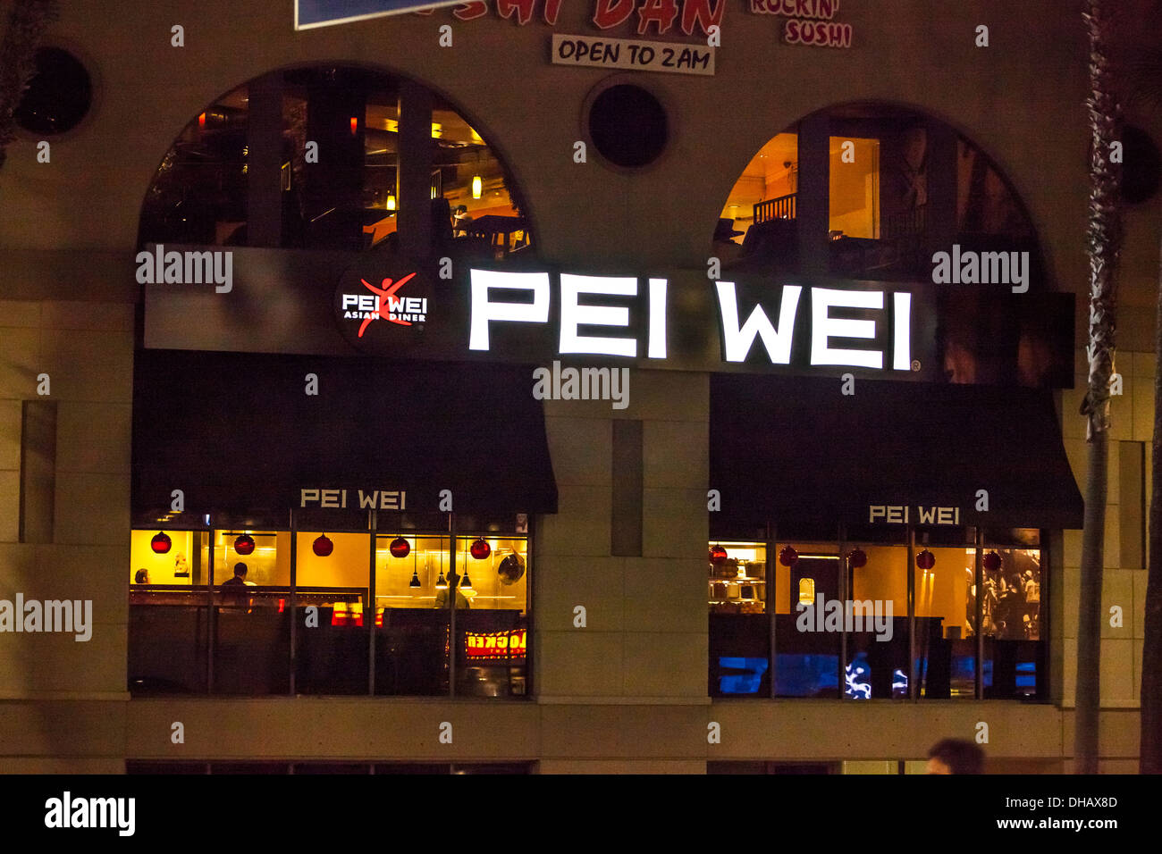 Pei Wei Restaurant auf dem Hollywood Boulevard in Hollywood, Kalifornien Stockfoto