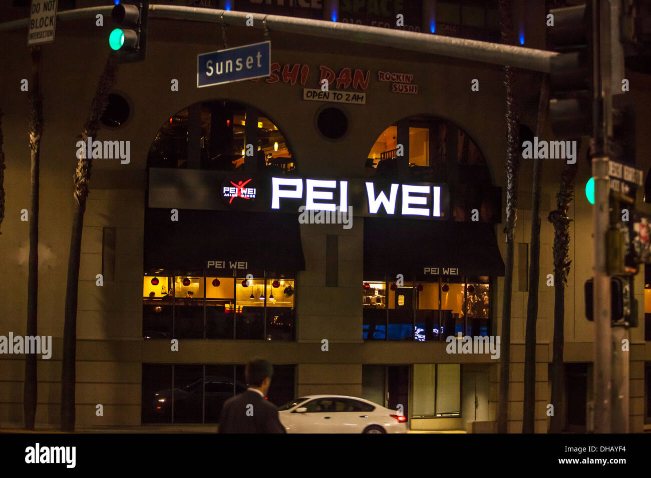 Pei Wei Restaurant auf dem Hollywood Boulevard in Hollywood, Kalifornien Stockfoto