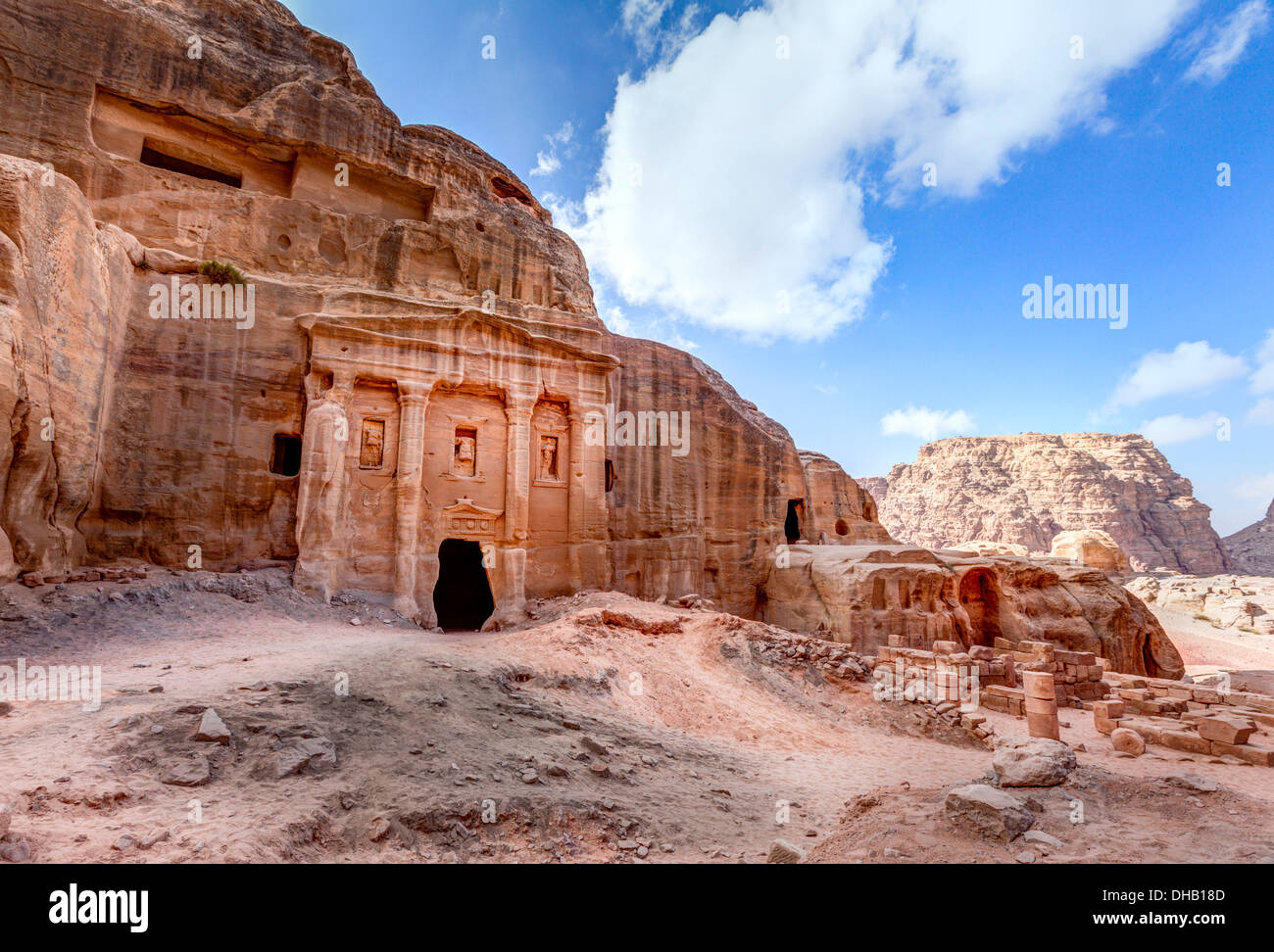 Soldaten-Grab in Petra, Jordanien Stockfoto