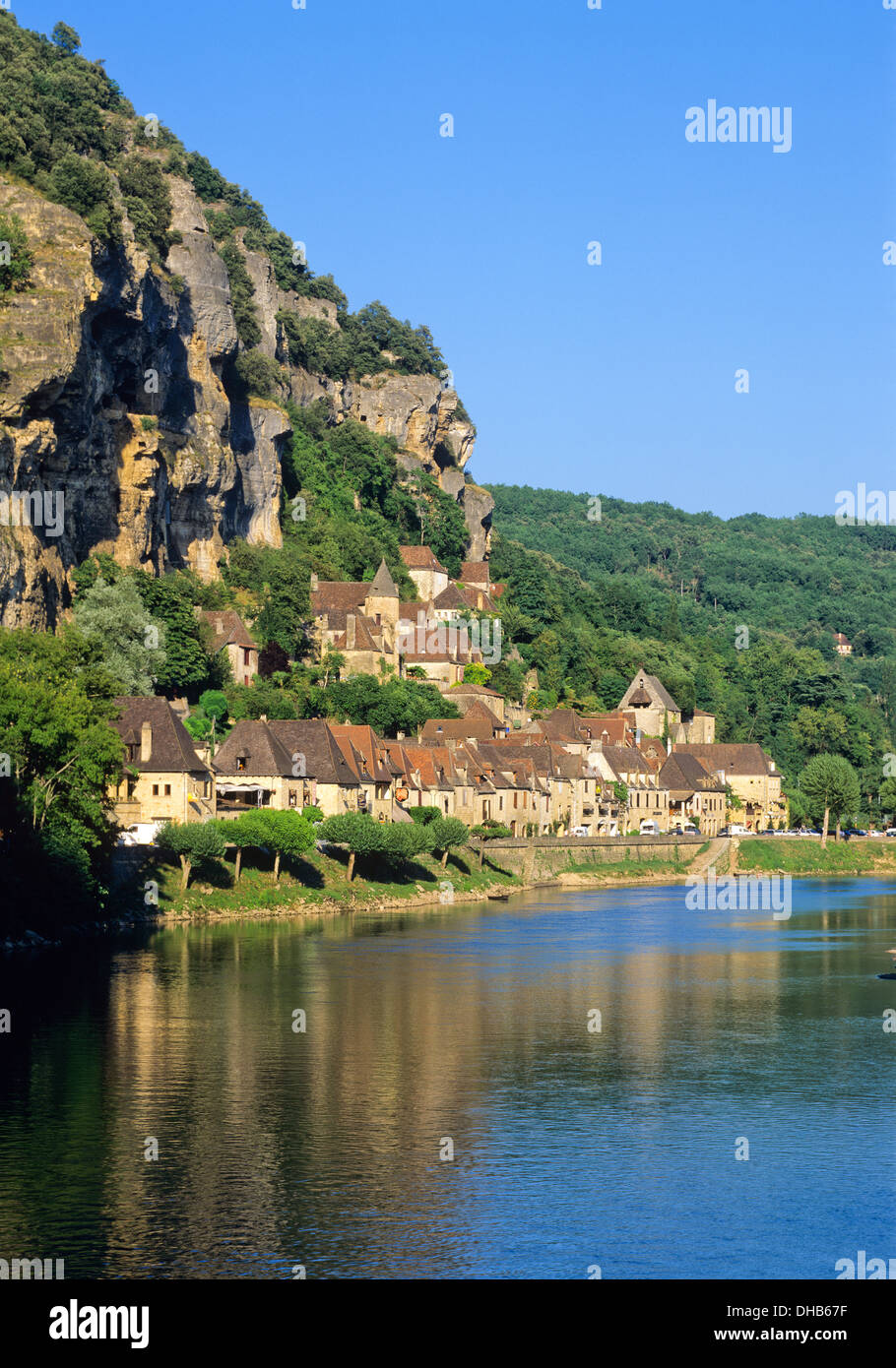 La Roque-Gageac, Dordogne, Frankreich Stockfoto