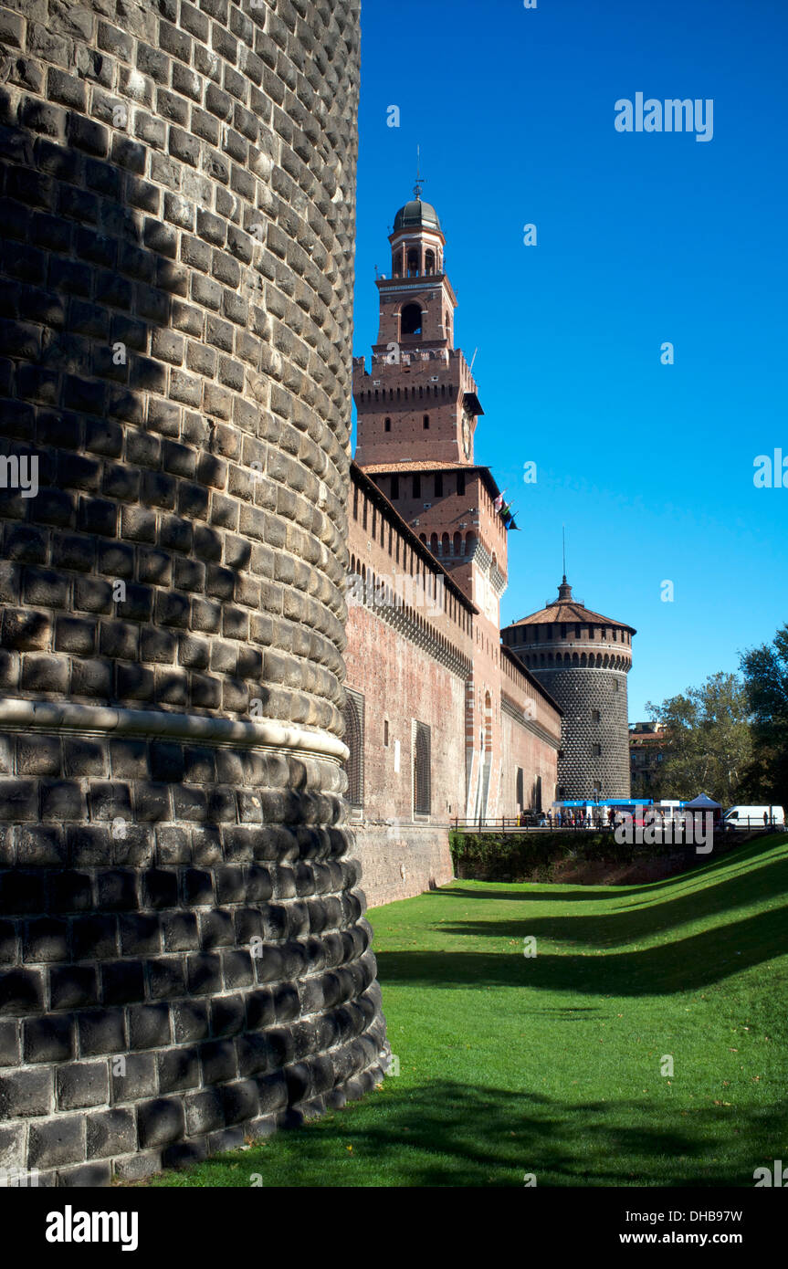 Schloss Sforza, Mailand, Lombardei, Italien Stockfoto