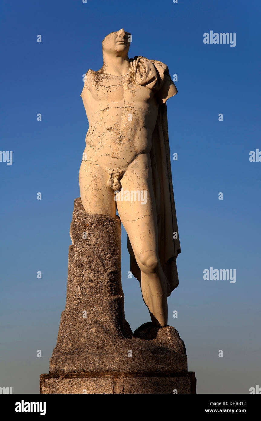 Kaiser Trajan, römischen Ruinen von Itálica, Santiponce, Sevilla-Provinz, Region von Andalusien, Spanien, Europa Stockfoto