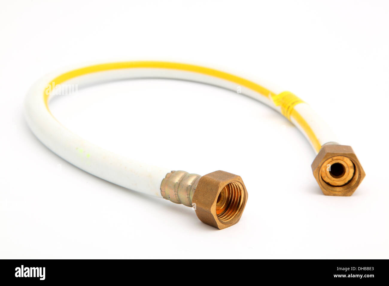 Wildwasser-Schlauch isoliert auf weißem Hintergrund Stockfoto