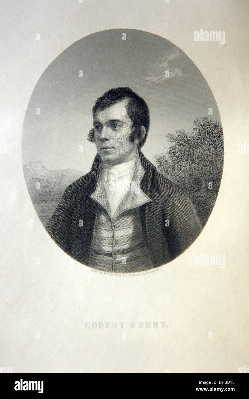 Robert Burns kennen als Rabbie Burns, der schottische Dichter und Lyriker (25. Januar 1759 - 21. Juli 1796) Stockfoto