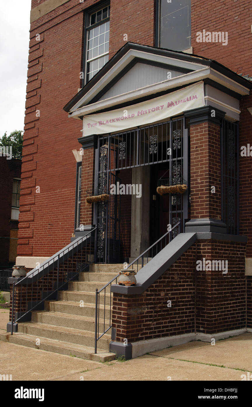 St. Louis. Black World History Museum. Von außen. Bundesstaat Missouri. USA. Stockfoto