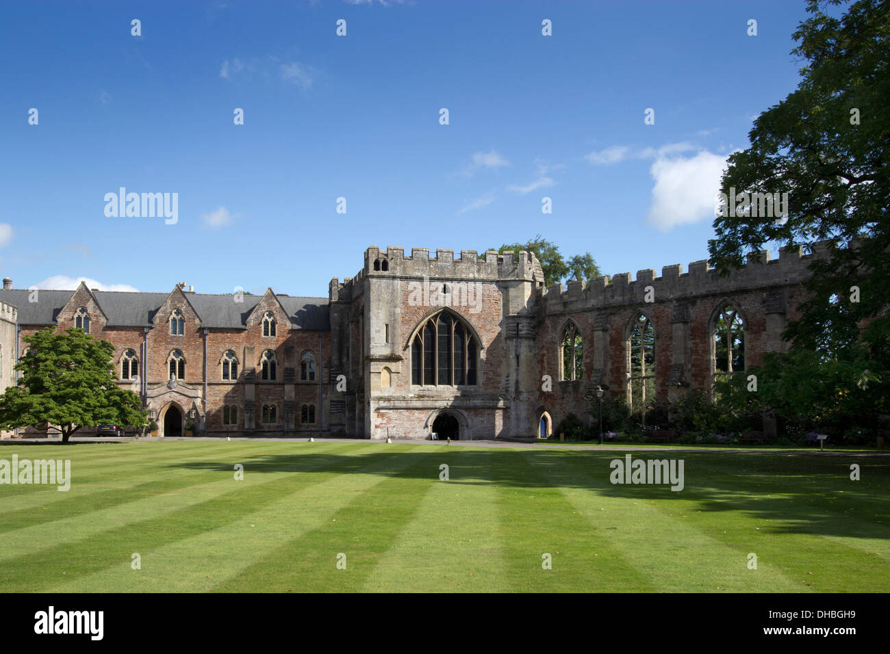 Bischöfe Schlossgarten, Wells, Somerset, Großbritannien Stockfoto
