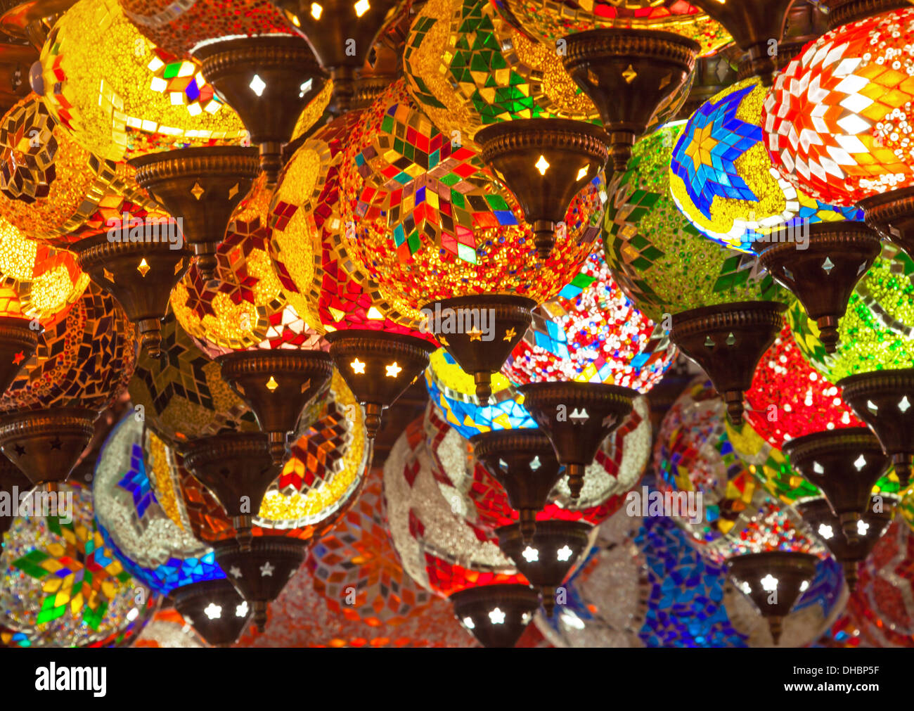 Traditionelle arabische Lampen. Stockfoto