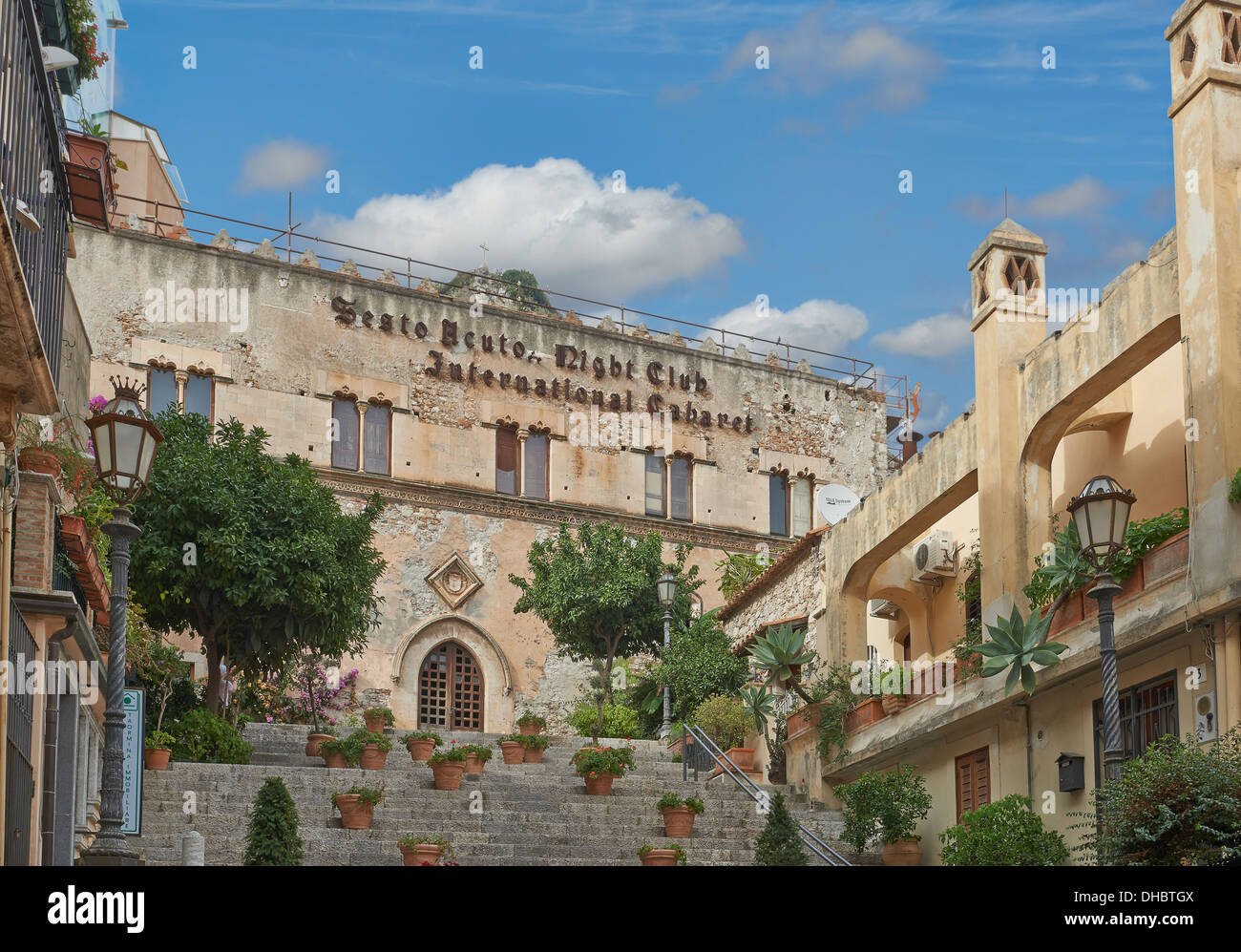 Die Ansichten von Taormina, Sizilien Stockfoto