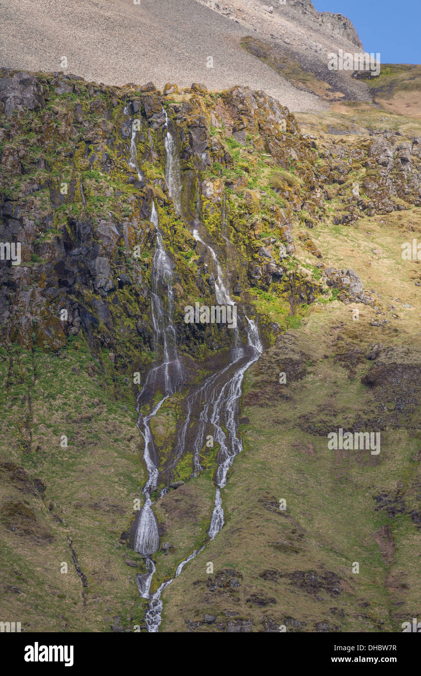 Bjarnarfoss Wasserfälle, Snaefellsnes Halbinsel, Island Stockfoto