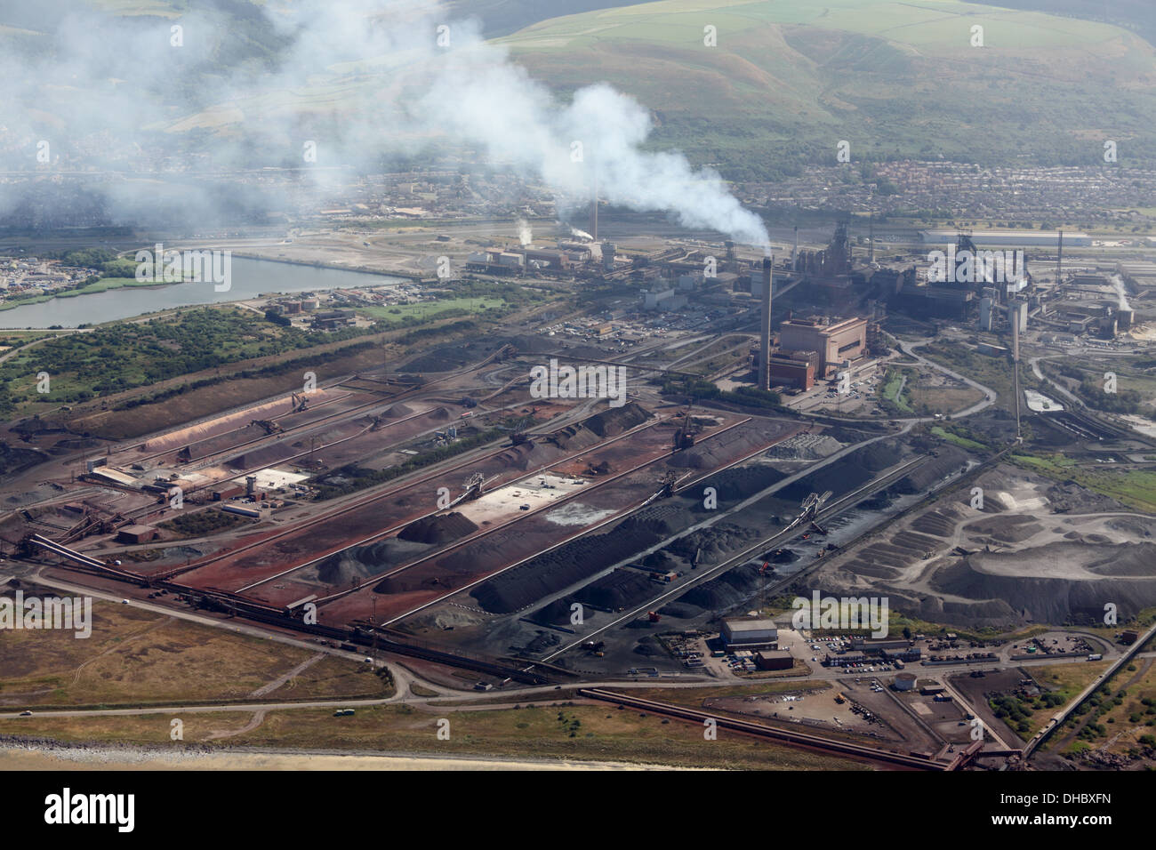 Tata Steel Works, Port Talbot Stockfoto