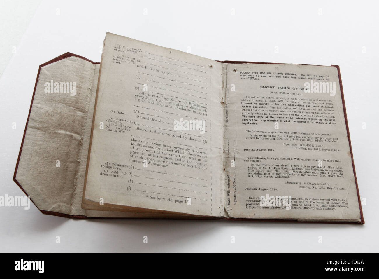 Wichtig WWII historisches Dokument/Dokumente im Zusammenhang mit Herrn Thomas Henry Wheeler, Großvater der Fotograf Peter Wheeler. Stockfoto