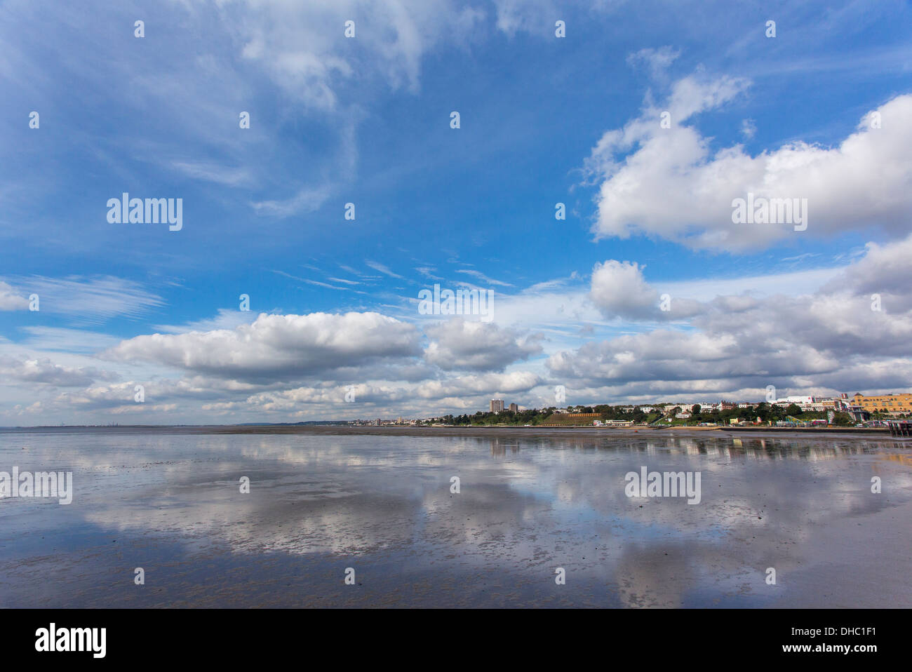 10.12.2013 Ansicht von Southend Pier von Southend-On-Sea und Westcliff-On-Sea. Stockfoto