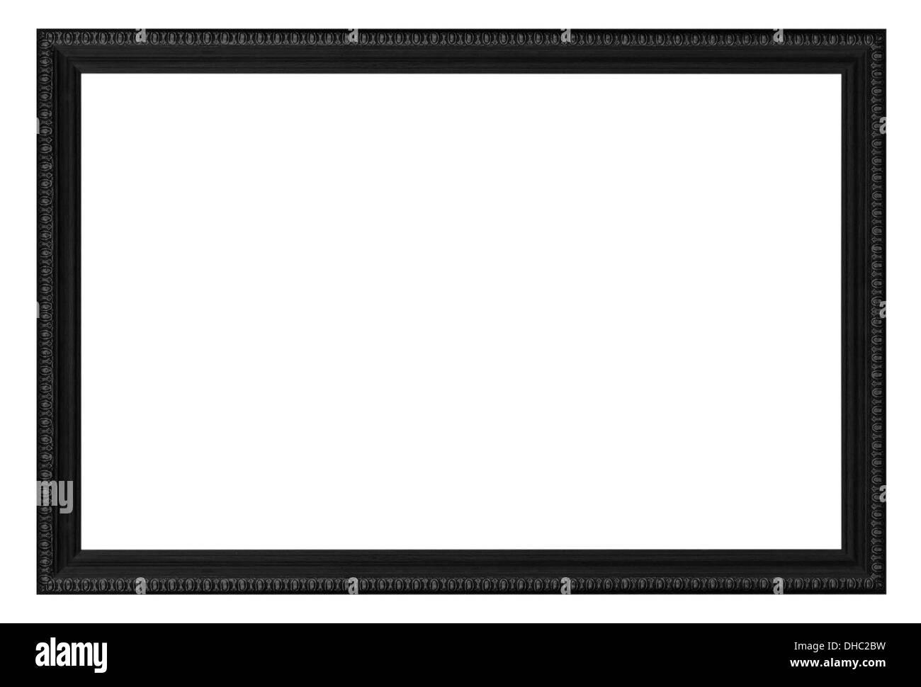 Klassische Holzrahmen isoliert auf weißem Hintergrund Stockfoto