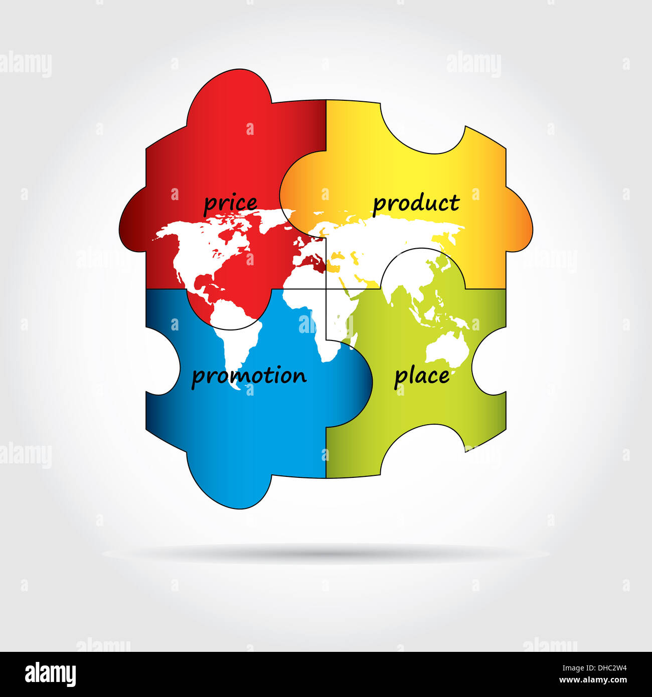 spezielle Marketing-Mix-design Stockfoto