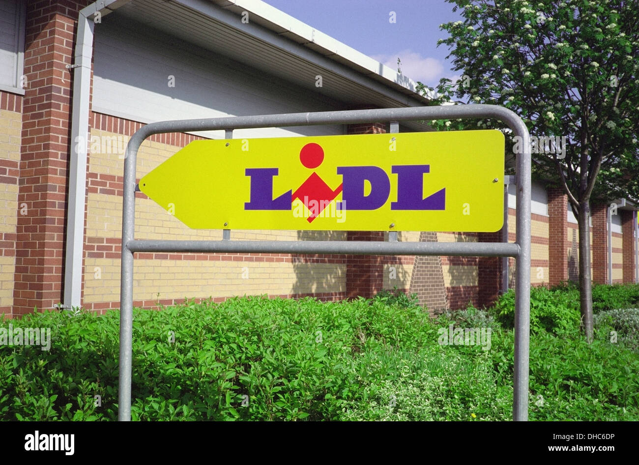 Zeichen für Lidl-Supermarkt, UK Stockfoto