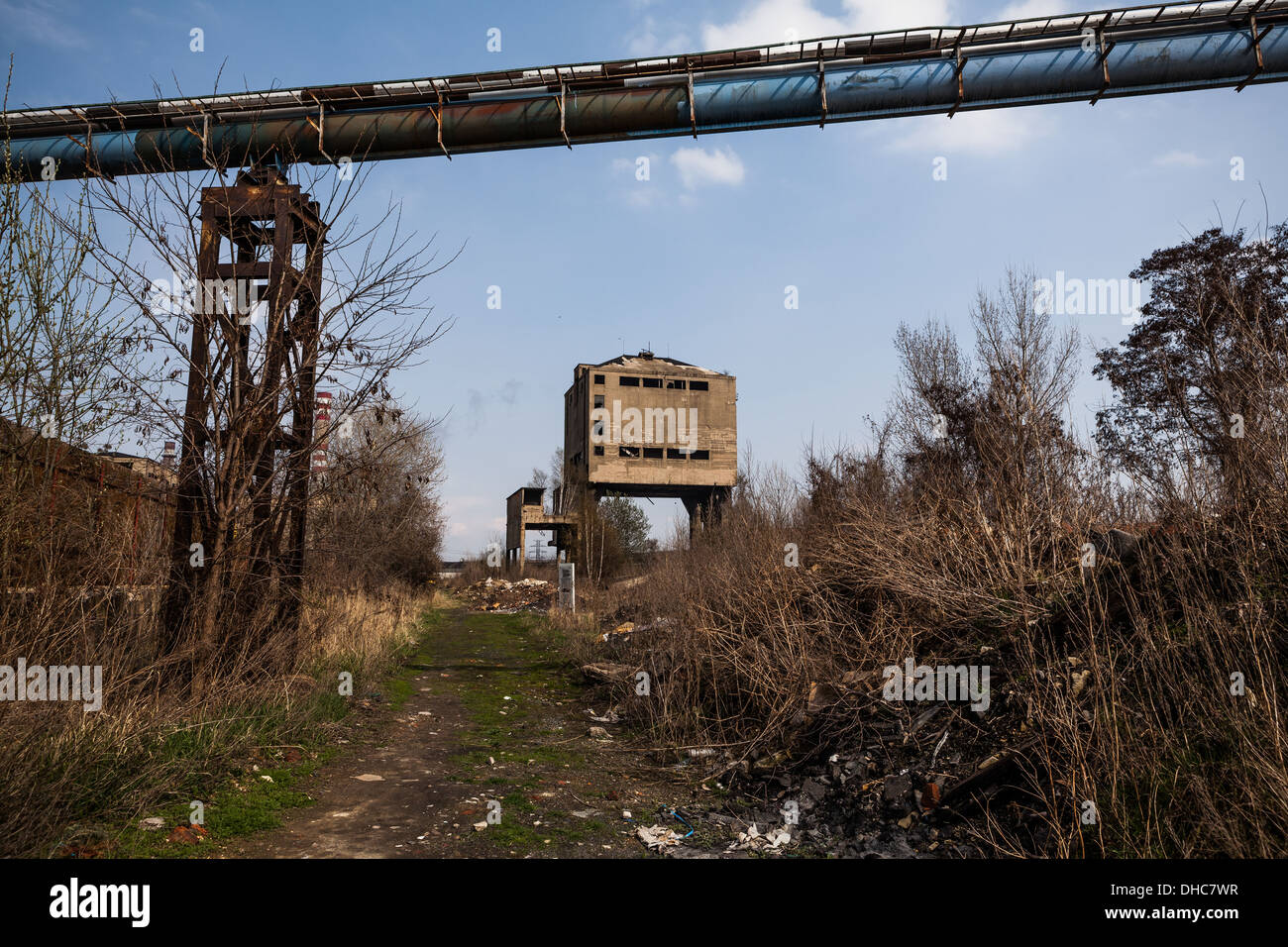 Verfallene Stahlwerk Poldi Fabrik in Kladno in Tschechien Stockfoto