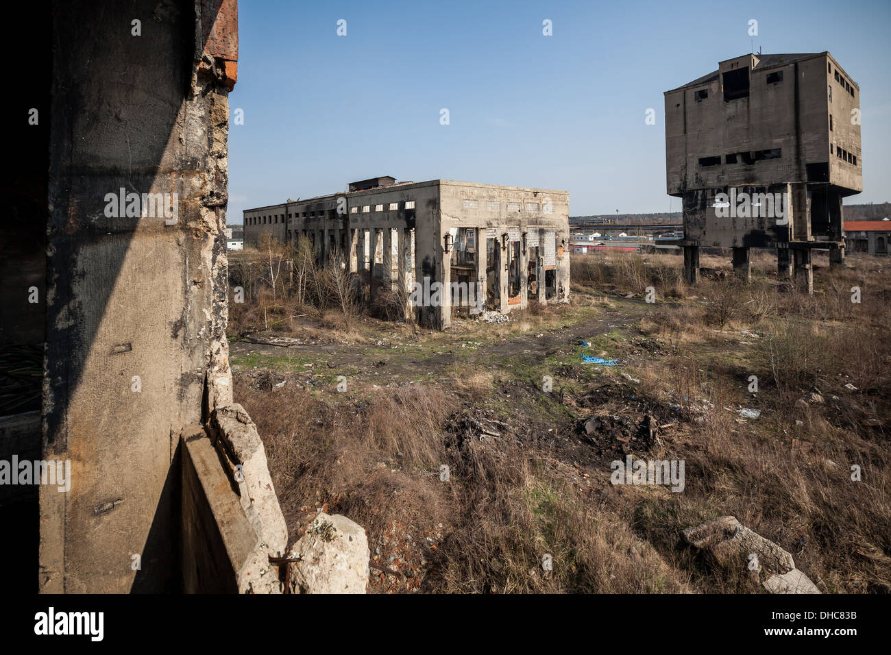 Verfallene Stahlwerk Poldi Fabrik in Kladno in Tschechien Stockfoto