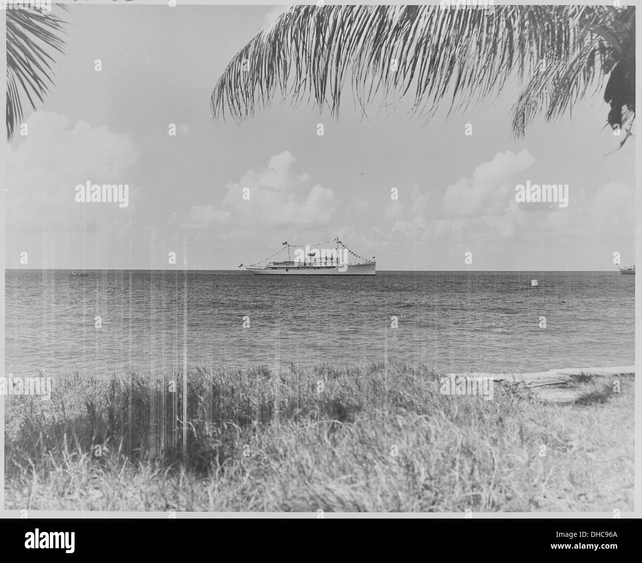 Foto von Präsident Truman Yacht, die U.S.S. WILLIAMSBURG, verankert in Frederiksted Hafen, St. Croix, Virgin... 200474 Stockfoto