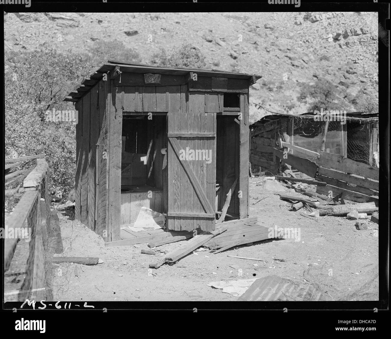 Das Privatbesitz des Hauses von Mr. Und Mrs. Llewelyn, das sich im Firmenwohnungsprojekt der Royal Coal Company in Carbon befindet, spiegelt die bescheidenen Lebensbedingungen während der Ära des Kohlebergbaus wider. Stockfoto