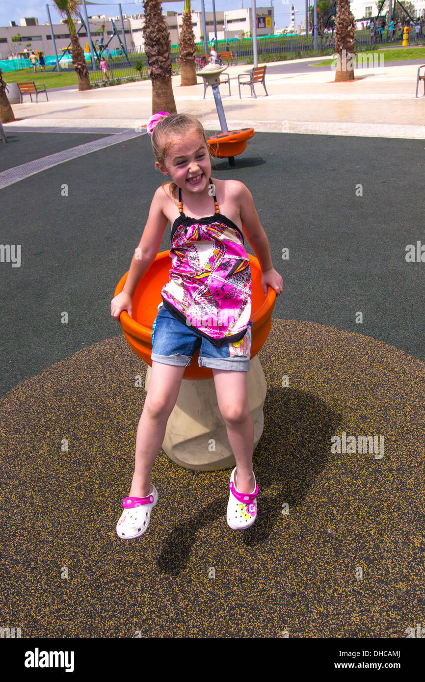 Spaß auf dem Spielplatz Stockfoto
