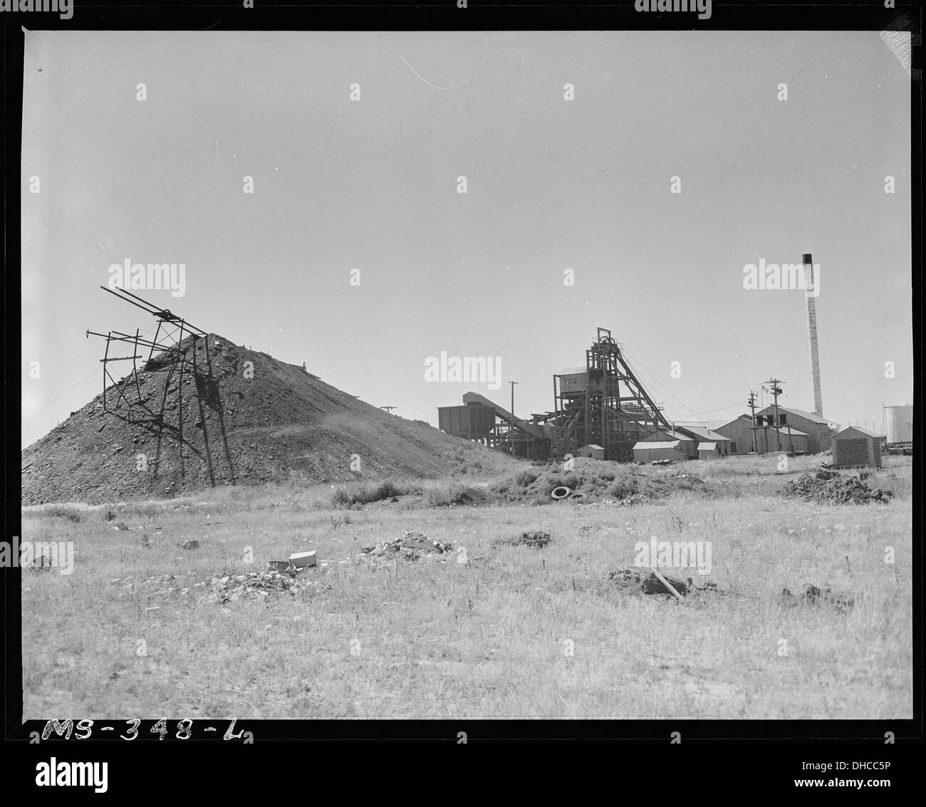 Halde, Zechen und Kraftwerk des Bergwerks. Clayton Coal Company, Morrison Mine, Eris, Weld County, Colorado 540366 Stockfoto